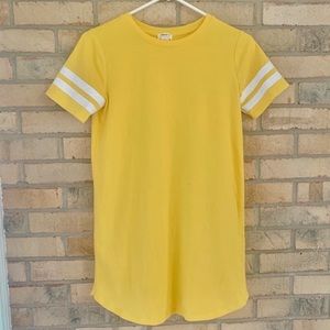 Yellow Jersey Tee Shirt Dress